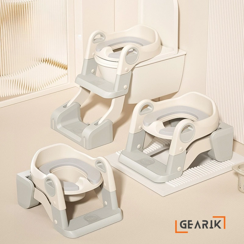 Children's Foldable Toilet Ladder with Handrails – Baby Potty Training Seat for Boys & Girls